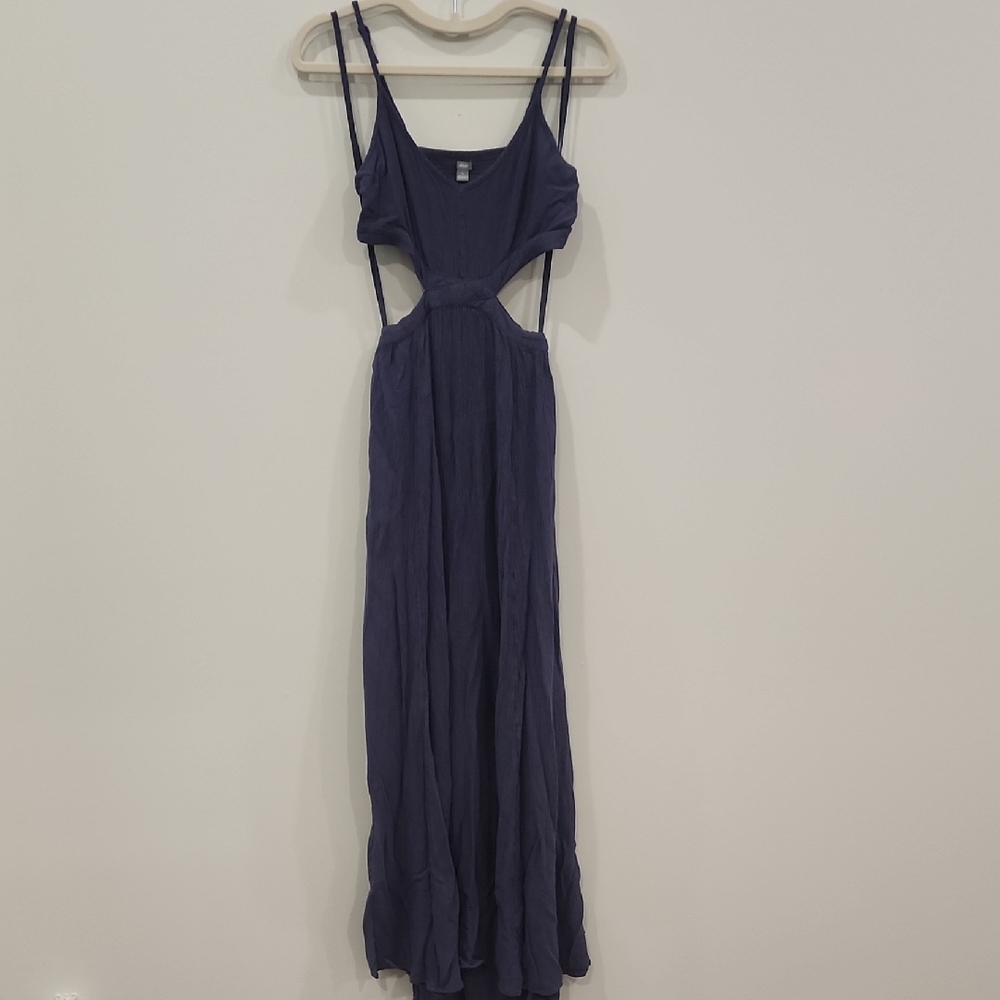 Aerie Deep Blue Cutout Maxi Dress
